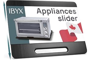 Ibyx Elegant Sliding Tray for Your Coffee Maker & Heavy Kitchen Appliances - Sturdy, Slides Easily from Under The Cabinet - Rolling Appliance Tray for Countertop with Wheels 21" x 15"