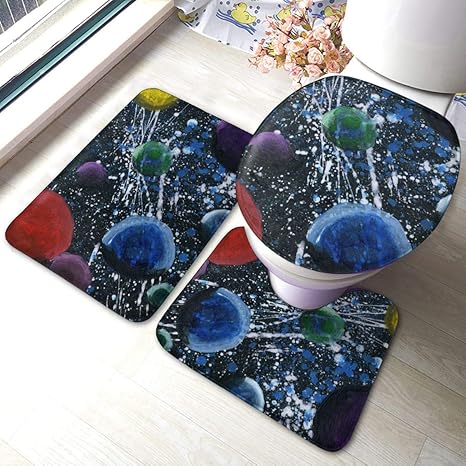 RedBeans Badteppich-Set, 3-teilig, Flanell, Badteppich-Set, Da Wonders