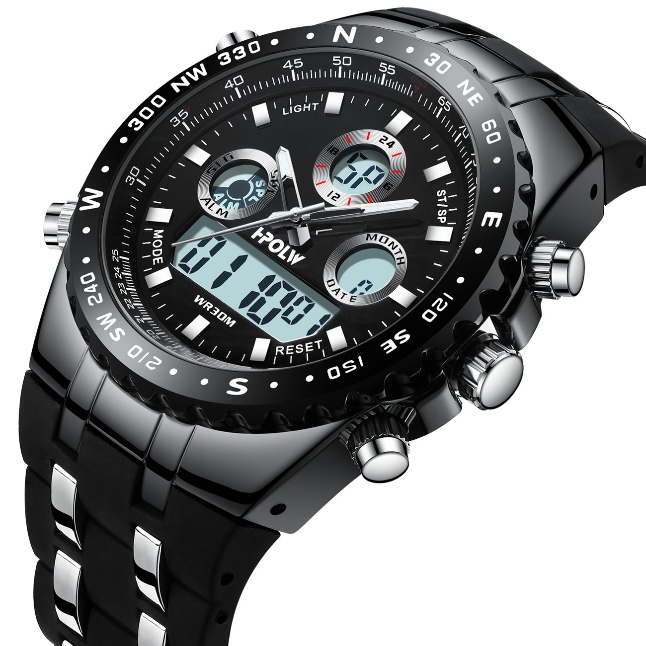 Mens Analogue Digital Sports Watch Men Tough Military Big Face