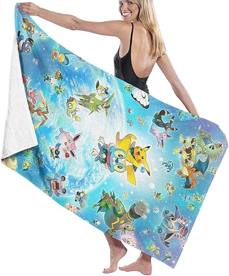 Amazon Co Jp ポケモン ポケ ット3 2 大判 ビーチタオル バスタオル 可愛いデザイン ビーチマット 肌触り良い タオル 旅行用タオル おしゃれ ソフトタオル 速乾吸水タオル 海水浴 人気 安い ビーチタオル ホーム キッチン