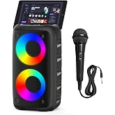 Xjahwr Portable Bluetooth Speaker,Karaoke Machine for Adults and Kids,with Lights Loud Big Bluetooth Speaker,Rechargeable Dj/PA Speaker System with TF Card,AUX in,REC,TWS for Outdoor Sport Home Party