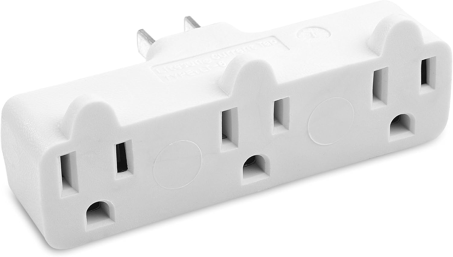 Cable Matters 2-Pack Spaced 3 Outlet Grounded Outlet Extender Wall Tap - - 