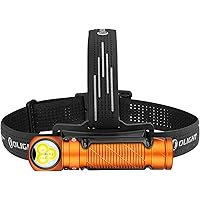 OLIGHT Camping Headlamp with Red Light, Perun 3 3000 Lumens Rechargeable LED Right Angle Flashlight with Clip, IP68 Waterproo