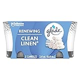 Glade Candle Jar, Air Freshener, Clean Linen, 6.8