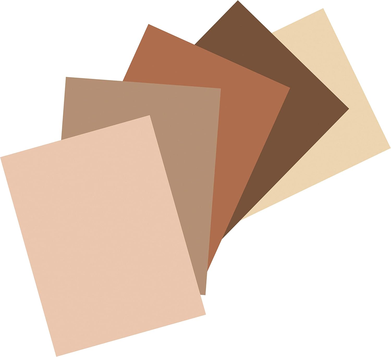 Pacon SunWorks 9512 Multicultural Construction Paper, 12" x 18", 5 Assorted Colors, 50 Sheets : Skin Tone Paper : Office Products