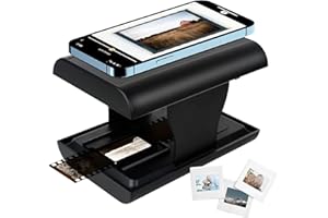 DGODRT 35mm Mobile Film and Slide Scanner for Old Slides to JPG, Slide & Negative Folding Scanner with LED Backlight, Chritmas Gifts for Family, Friends, Support Editing and Sharing