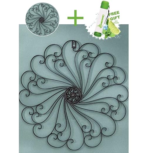 Regalo Included Negro Antiqued Finish Pared Medallones De Hierro