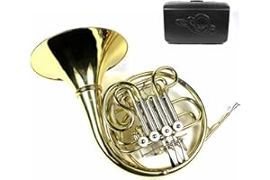 MOZ Monel Rotors Bb/F 4 Keys Double French Horn w/Case & Mouthpiece-Gold Lacquer Finish