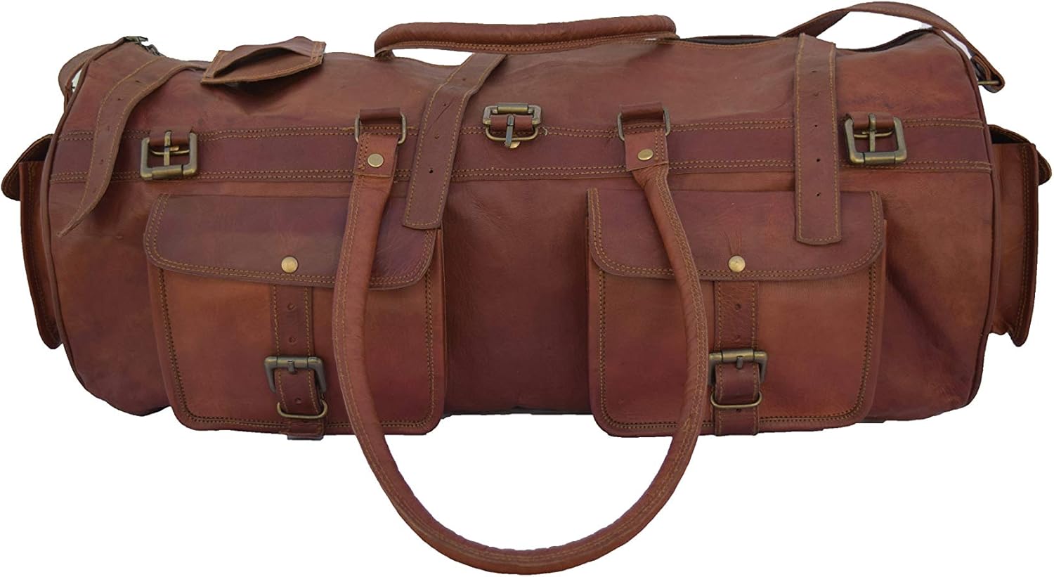 personalized leather weekender bag