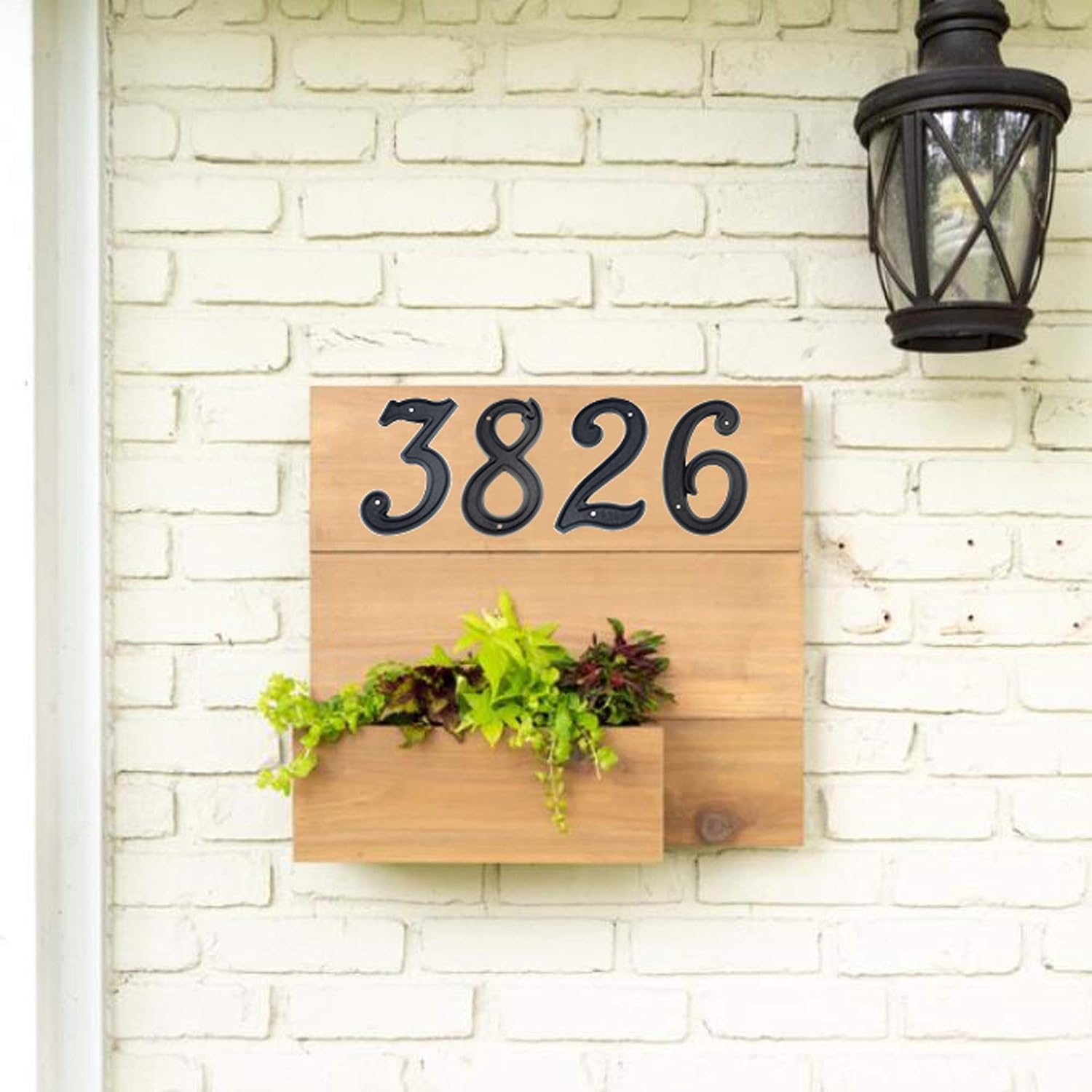 HASWARE House Number 5.5 inch (139mm) Modern Door Numbers Street Home Address Numerals,Black ABS Plastic (4) - Image 4
