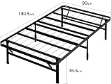 Zinus SmartBase Single Bed Frame 90 x 190 cm Black 35.5 cm High with Storage view 2