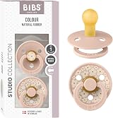 BIBS Colour Studio Soother 2-Pack BPA Free Dummy Pacifier 0-6 Months