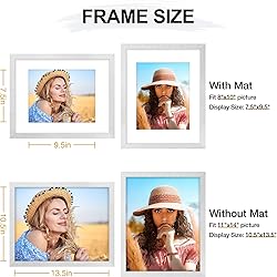 Vittanly 11x14 Picture Frame, Display Pictures 8x10