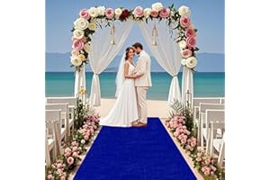 FOTSHARER Aisle Runner for Wedding Ceremony Royal Blue Carpet Runner for Party 4x15FT Long Wedding Runners Rug Velvet Walkway Runway for Bridal Shower Reception Prom Decorations