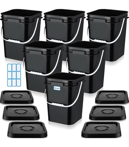 Cubos Con Asa Y Tapa A Presión Para Envasar Alimentos