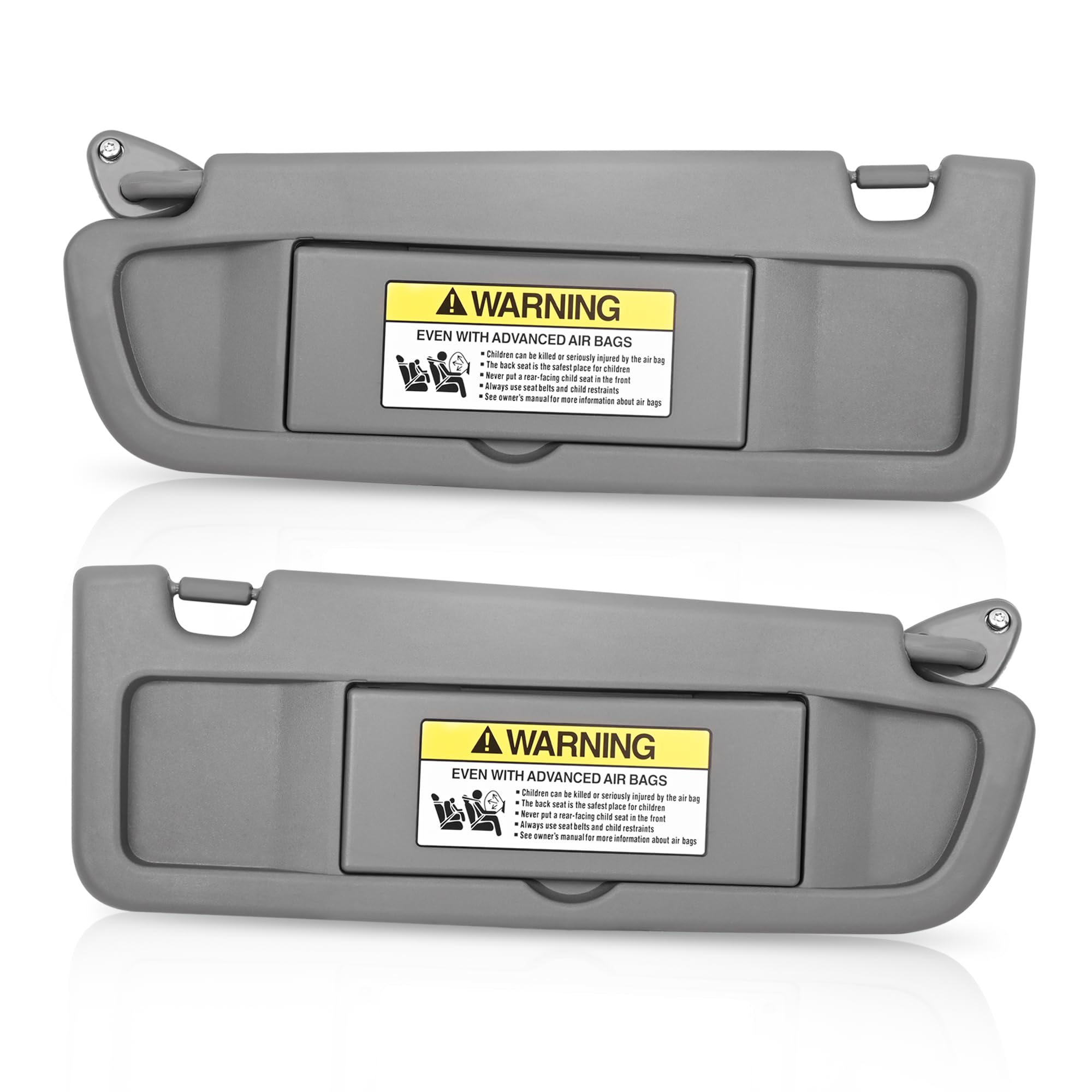 Photo 1 of PHATRIP Left Driver & Right Passenger Side Sun Visor with Makeup Mirror Compatible with Honda Civic 2006 2007 2008 2009 2010 2011, Replace# 83280-SNA-A01ZC,83230-SNA-A01ZC Gray