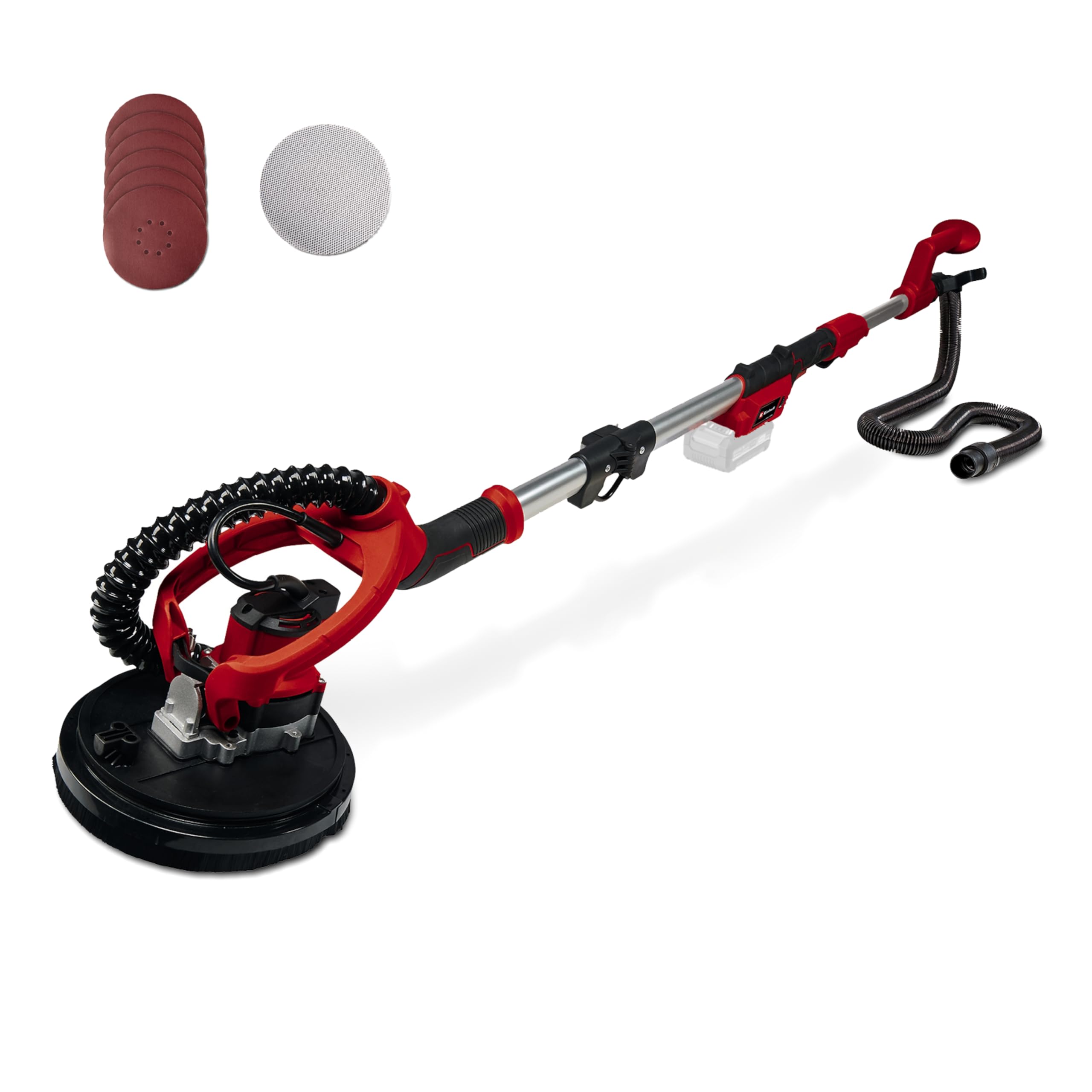 Einhell Akku-Trockenbauschleifer TP-DW 18/225 Li - Solo Power X-Change (Lithium-Ionen, inkl. Verlängerungsschlauch, Staubfangsack, Schleifpapier uvm. ohne Akku und Ladegerät)