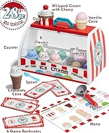 Lehoo Castle Ice Cream Toys for Kids 28pcs Counter Set Pretend Play 3+ view 3