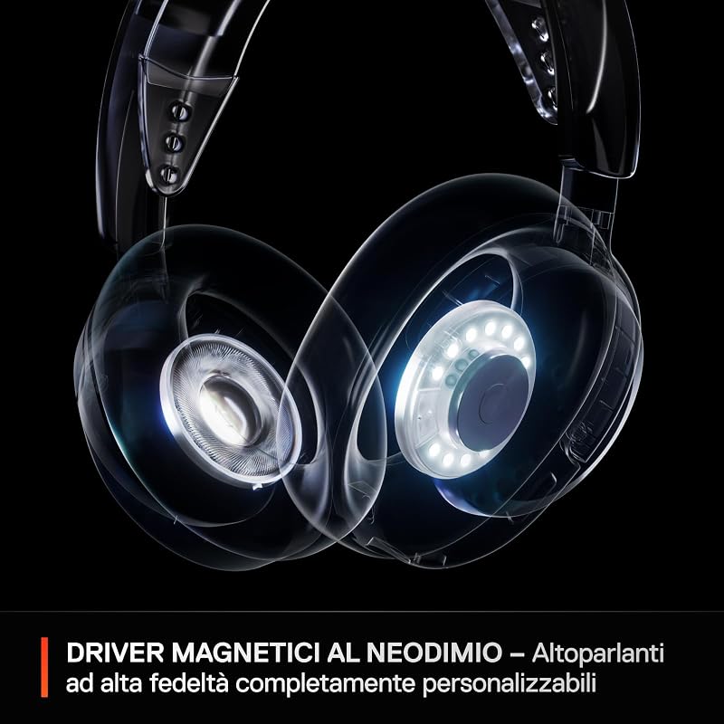 Arctis Nova 3P - Cuffie da gioco multipiattaforma wireless - Controllo via app - Batteria 40h - Driver magnetici al neodimio - 2,4GHz/BT - Mic staccabile - PS5, PS4, PC, Switch - Lavanda