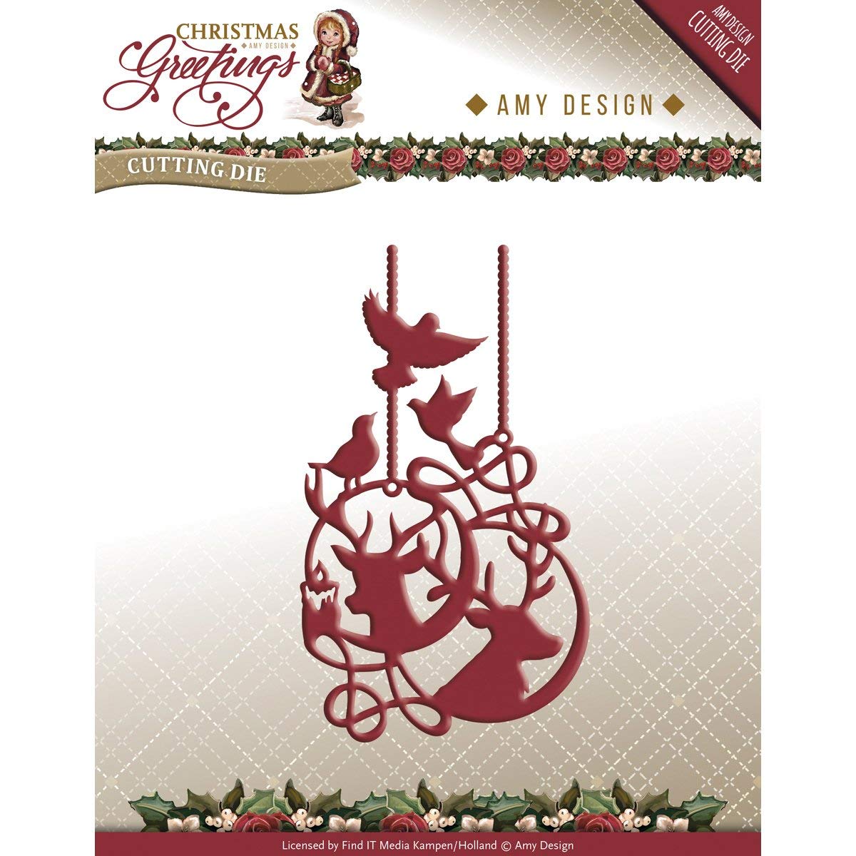 Find It Trading Amy Design Christmas Greetings Die, Multi-Colour, 14.48 x 16.51 x 0.16 cm