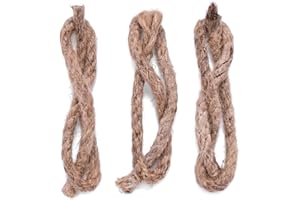 überleben Tindår Tinder Wick, Fire Starter Rope Refill (3-Pack) - Waterproof, 60 Min Burn Time Fire Tinder - Paraffin Wax Rope Hemp Wick - Emergency Fire Starter, Bushcraft Survival Kit