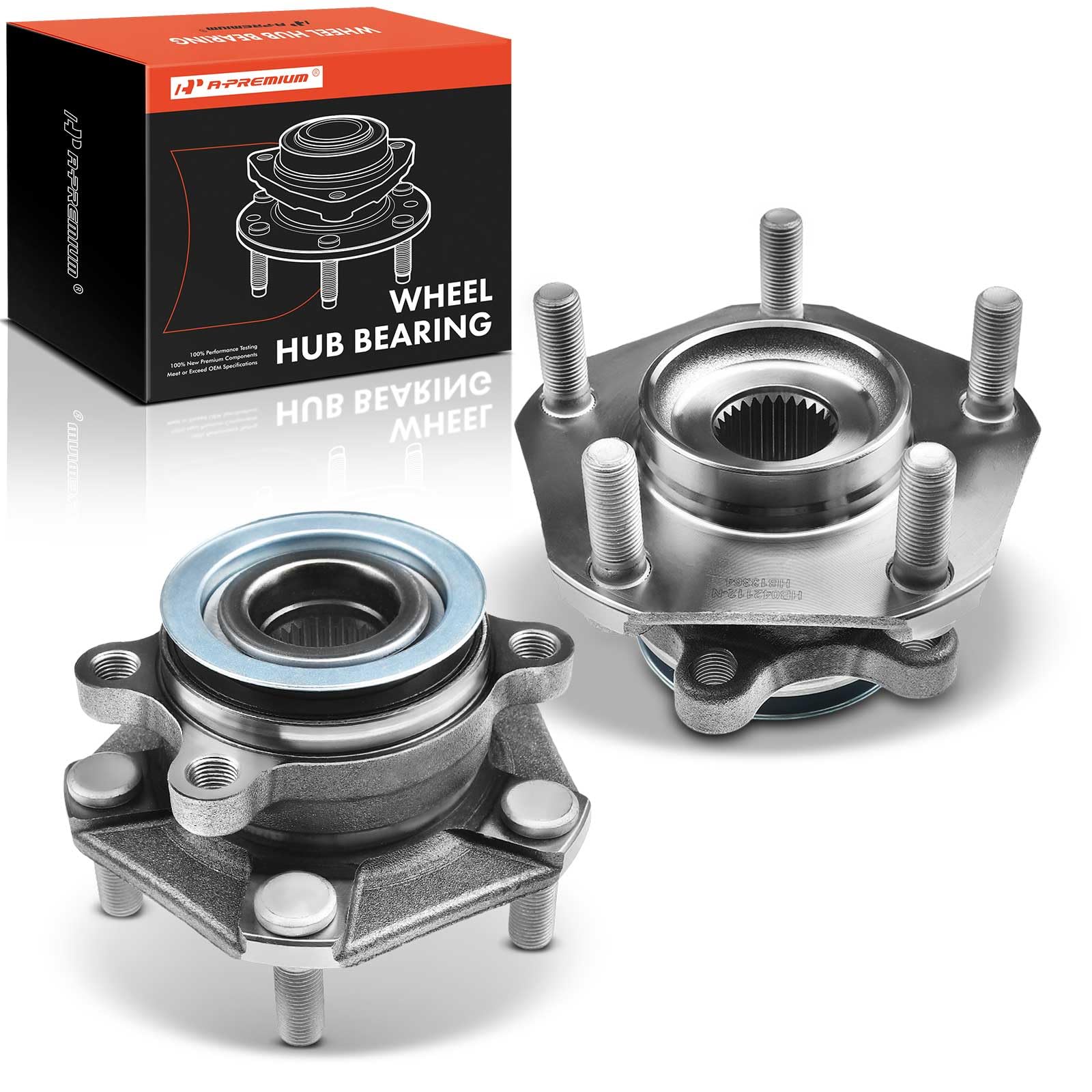 Photo 1 of *Rust* A-Premium 2 x Front Wheel Bearing and Hub Assembly with 5-Lug Compatible with Nissan Sentra 2013-2019, Leaf 2013-2017, NV200 2013-2019, Chevrolet City Express 2015-2018