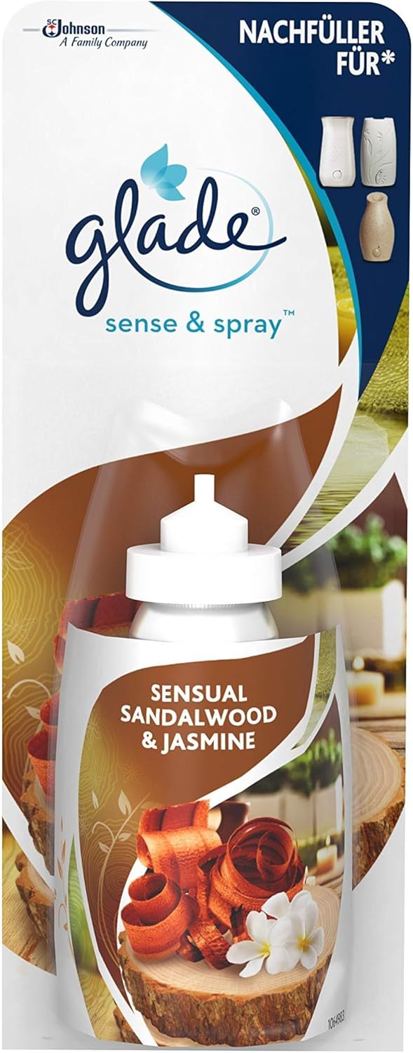 Glade (Brise) Sense &amp; Spray Nachfüller (für Glade Lufterfrischer Gerät), Sensual Sandalwood &amp; Jasmine 1er Pack (1 x 18 ml)