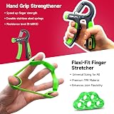 FitBeast Hand Grip Strengthener Workout Kit 5 Pack Light Green view 3