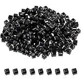 Penta Angel Cube Crystal Beads 200pcs Small Faceted Square Craft Loose Spacer Beads for Women Earring Bracelets Necklace Hair Band Key Chain Jewelry Making (Black-4mm)