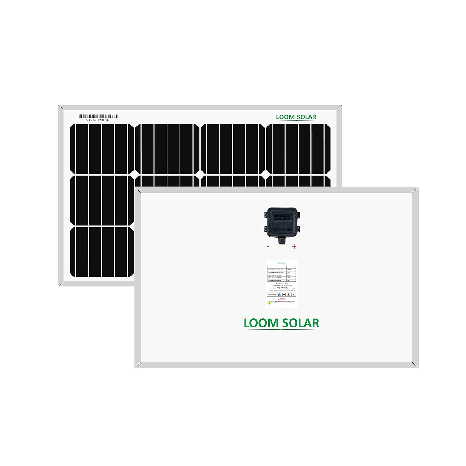 Loom Solar Panel 50 Watt 12 Volt Mono Perc Bis Certified Amazon In Garden Outdoors