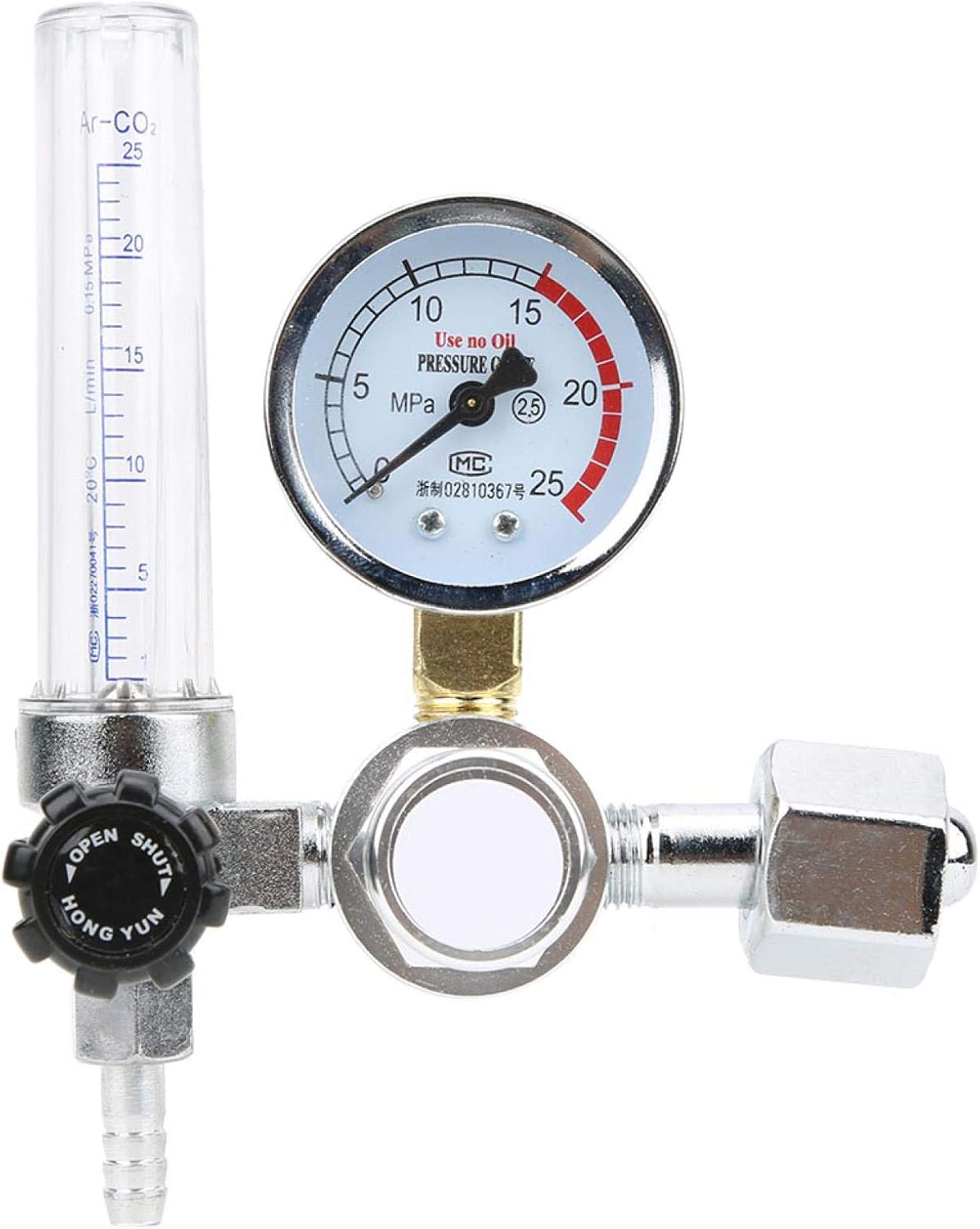 Flowmeter Argon CO2 Mig Tig Flow Meter Regulator Pressure Gauge Welder