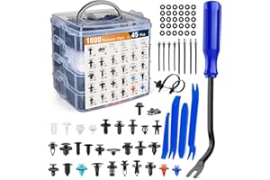 GOOACC 1045Pcs Car Push Retainer Clips & Auto Fasteners Assortment -30 Most Popular Sizes Nylon Bumper Fender Rivets with Fasteners Remover an 10 Cable Ties for Toyota GM Ford Honda Chevy