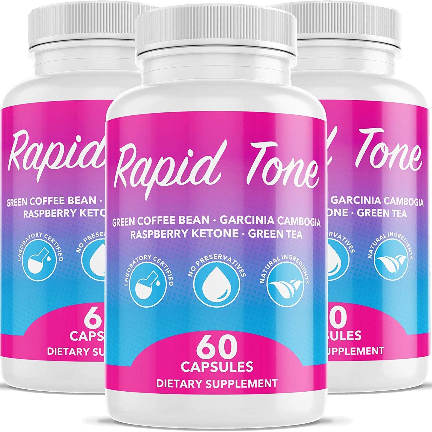 Rapid Tone Weight Loss Pills Supplement - Burn Fat Quicker - Carb Blocker, Appetite Suppressant, Fat Burner - Natural Thermogenic Extreme Diet Fast WeightLoss for Women Men (3 Month Supply)