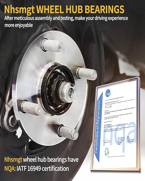 NHSMGT 2X 513196 FRONT WHEEL BEARING HUB COMPATIBLE WITH MERCURY GRAND MARQUIS 03-05, FOR LINCOLN TOWN CAR 2003-2005, FOR FORD CROWN VICTORIA 2003-2005, MARAUDER 2003-2004 WITH ABS 5-LUG