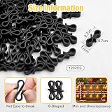 Gcstnn Gutter Hooks for Outdoor Lights 120 Pcs Plastic Gutter Clips Black view 5