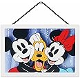 Disney Photo Booth Hanging Wood Wall Decor - Cute Disney Sign Featuring Mickey Mouse, Minnie Mouse and Pluto