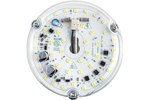 Ledytech 4 inch LED Retrofit Light Kit for Ceiling Fan Light Replacement Panel PCB 18W 6000K 2200LM 120V CRI90 Dimmable ETL (White 6000K)