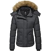 wantdo Women's Hooded Winter Coat Thicken Quilted Puffer Jacket Warm Parka