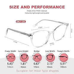 JFXQDR Women's Blue Light Blocking Glasses, TR90