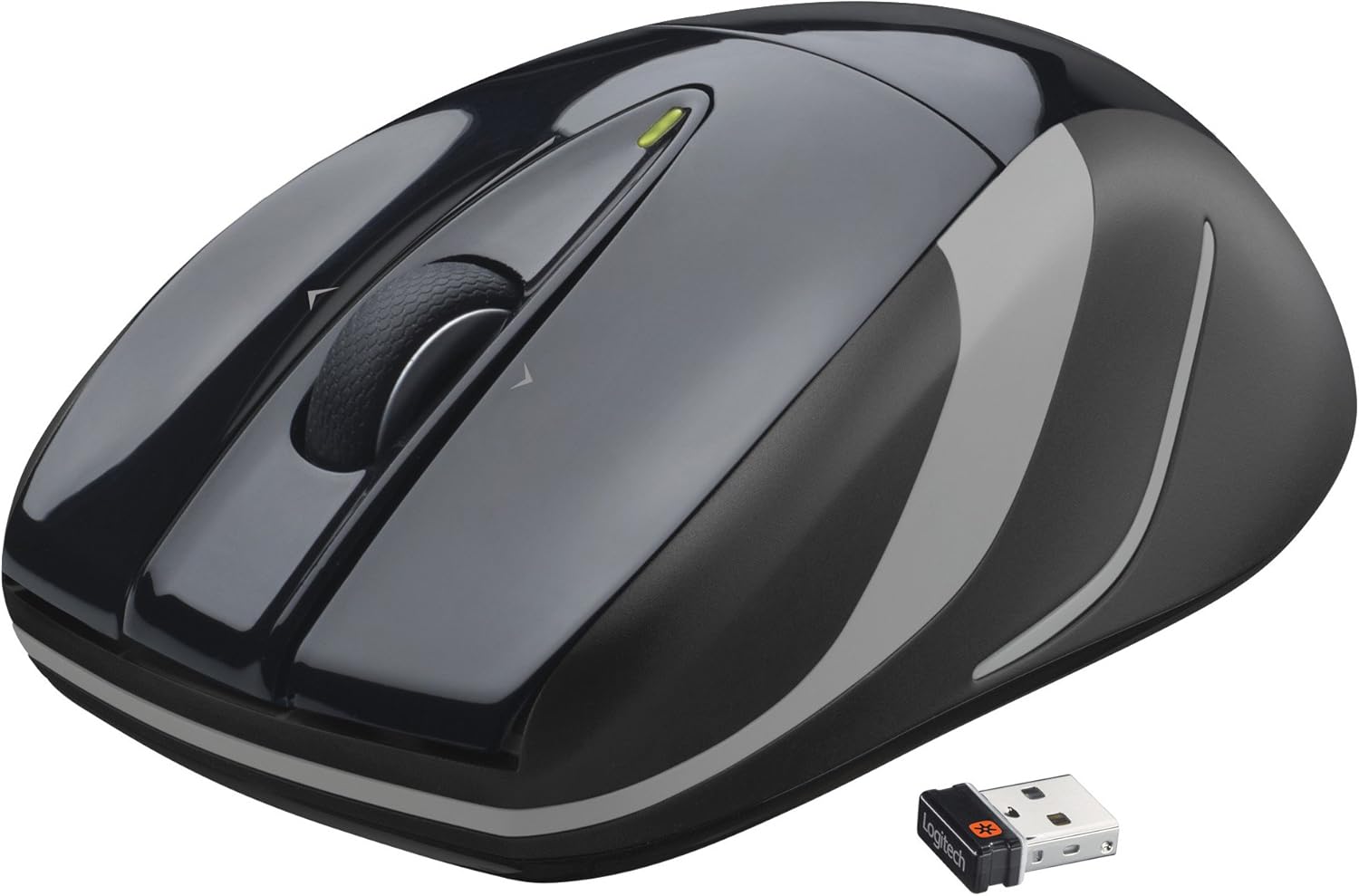 Logitech M525 Wireless Mouse – Long 3 Year Battery Life, Ergonomic Shape for Right or Left Hand Use, Micro-Precision Scroll Wheel, and USB Unifying Receiver for Computers and Laptops, Black/Gray: Electronics