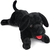LotFancy Dog Stuffed Animal, 21 inch Black Lab Plush Dog for Kids | Realistic Stuffed Dog with Embroidered Eyes, Birthday Gift for Kids Adults