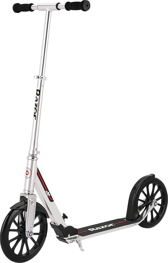 Razor A3 Kick Scooter For Kids - Larger 125mm Wheels, Front Suspension, Wheelie Bar, Adjustable & Foldable