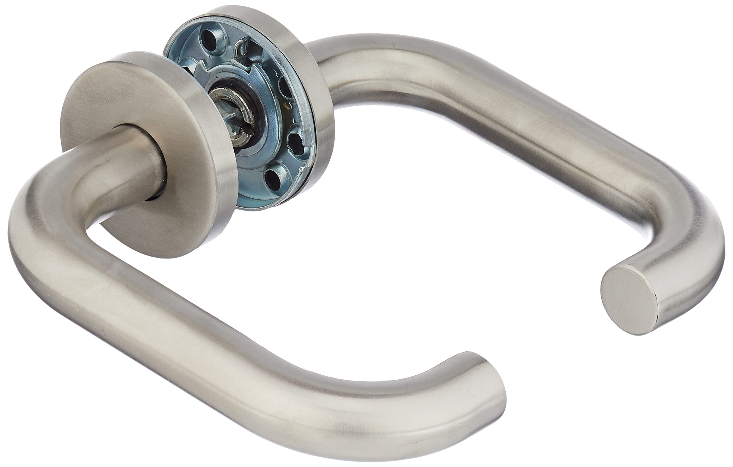 Bricard Tempo New Wave 666451 Pair of Door Handles on Stainless Steel Rosette 7 mm Square