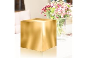 Tytroy 10" Gold Money Box - Elegant Wedding Card Holder & Wishing Well for Reception, Bridal Shower, Anniversary - Decorative Keepsake Box for Cards, Cash & Raffle Tickets (1PC, Gold)
