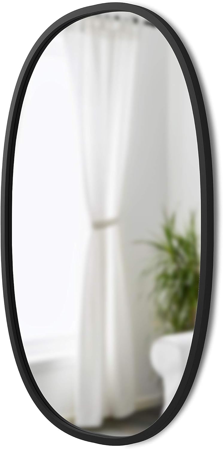 Umbra Hub Oval Wall Mirror, 24 x 36-Inch, Black: Home & Kitchen