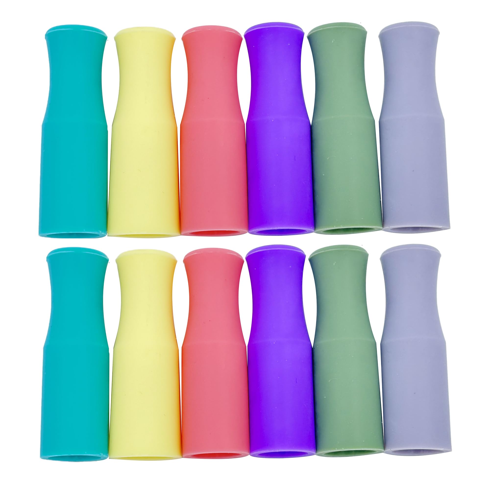 Photo 1 of 12mm Big Wide Silicone Straw Tips, Soft Reusable Stainless Steel Straw Tips, Only Fit for 0.5" Wide Metal Straws or Glass Straws Pack of 12