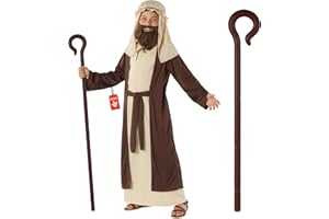 Morph Saint Joseph Costume Kids With Accessory, Nativity Christmas Costumes For Kid, Boys Joseph Shepherd Costume For Kids