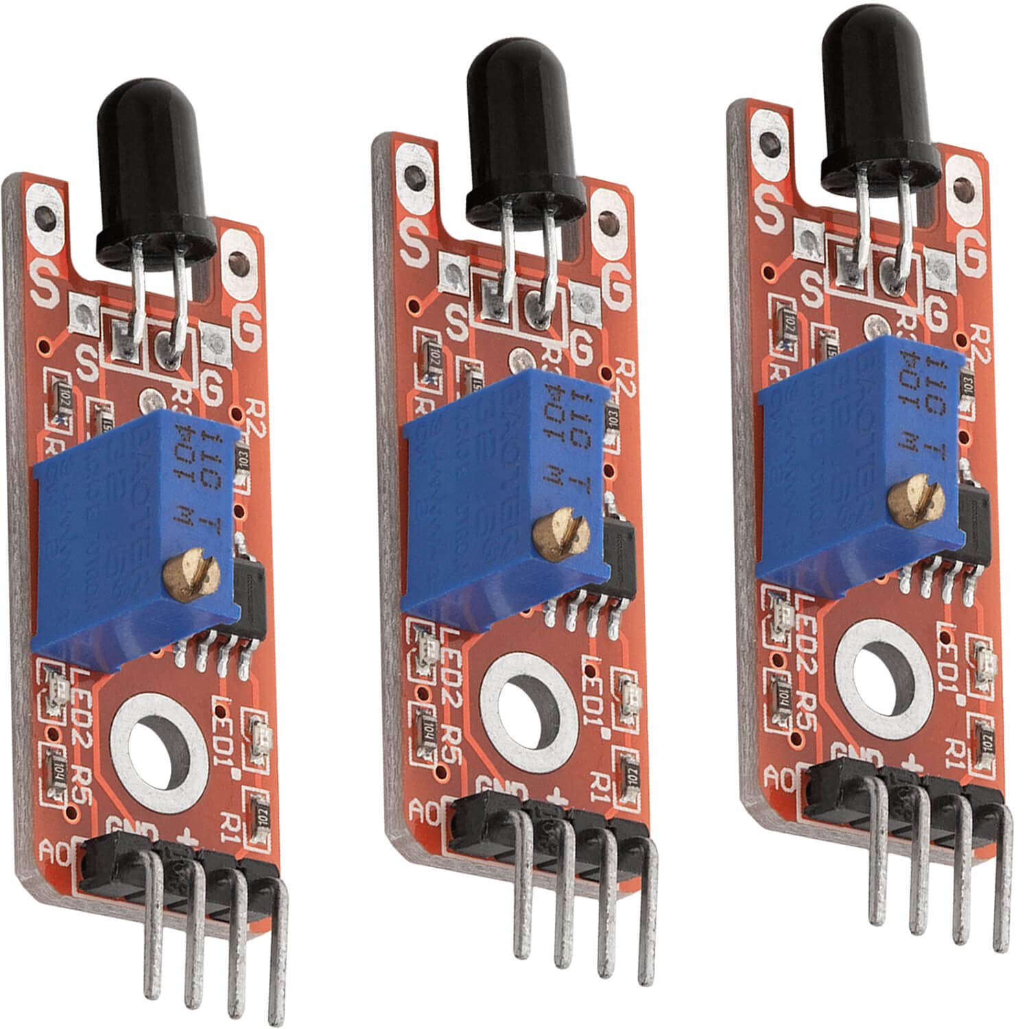 AZDelivery 3 x KY-026 Flame Fire Detection Sensor Module compatible with Arduino Including E-Book!