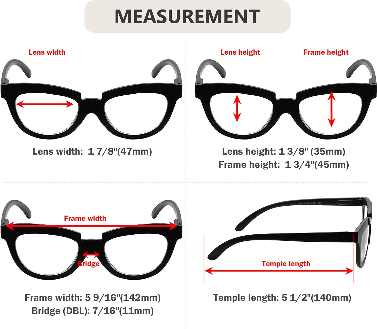 Eyekeeper Reading Glasses for Women 5-Pack Half Moon Ladies Readers +1.50 - Image 5