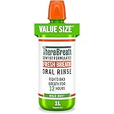 TheraBreath Fresh Breath Mouthwash, Mild Mint, Alcohol-Free, 1 Liter
